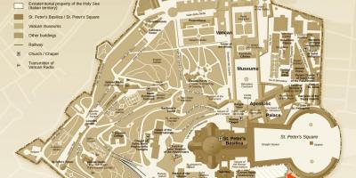 Peta penggalian pejabat kota Vatican